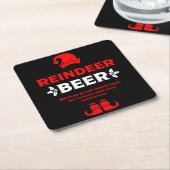Funny Christmas Beer Labels Rechteckiger Pappuntersetzer (angewinkelt)
