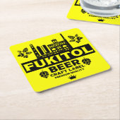 Funny Christmas Beer Labels Rechteckiger Pappuntersetzer (angewinkelt)