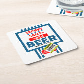 Funny Christmas Beer Labels Rechteckiger Pappuntersetzer (angewinkelt)