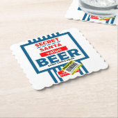 Funny Christmas Beer Labels Untersetzer (angewinkelt)