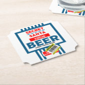 Funny Christmas Beer Labels Untersetzer (angewinkelt)