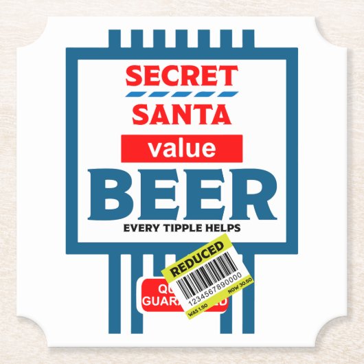 Funny Christmas Beer Labels Untersetzer (Vorderseite)