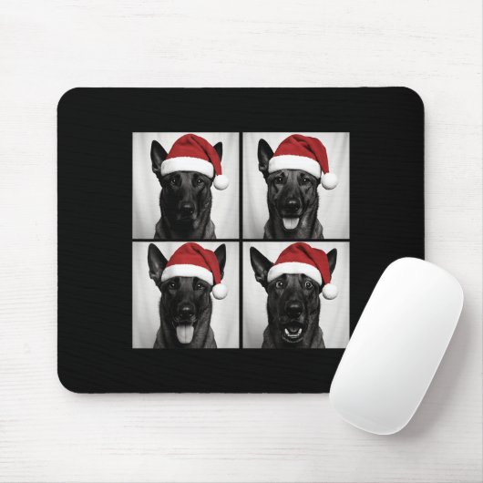Funny Christmas Belgian Malinois Santa Dog Lover P Mousepad (Mit Mouse)