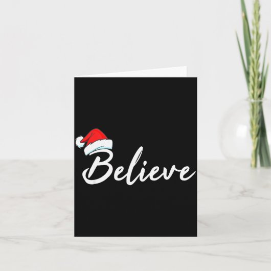 Funny Christmas Believe Santa Pajama Outfit Men &a Karte (Vorderseite)