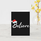 Funny Christmas Believe Santa Pajama Outfit Men &a Karte (Gelbe Blume)