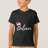 Funny Christmas Believe Santa Pajama Outfit Men &a T-Shirt (Vorderseite)