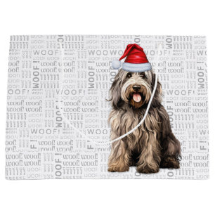 Funny Christmas Bergamasco Dog Lover Große Geschenktüte
