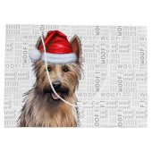 Funny Christmas Berger Picard Dog Lover Große Geschenktüte (Rückseite)