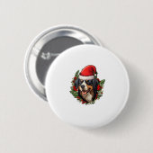 Funny Christmas Bernese Mountain Dog Button (Vorne & Hinten)