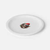 Funny Christmas Bernese Mountain Dog Pappteller (Schrägansicht)
