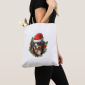 Funny Christmas Bernese Mountain Dog Tasche (Von Nahem)