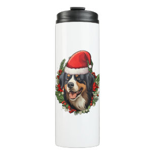 Funny Christmas Bernese Mountain Dog Thermosbecher
