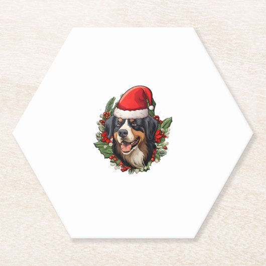 Funny Christmas Bernese Mountain Dog Untersetzer (Vorderseite)
