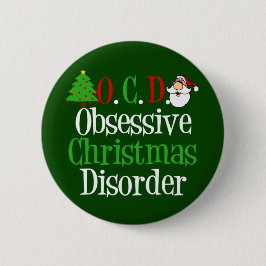 Funny Christmas besessen Button