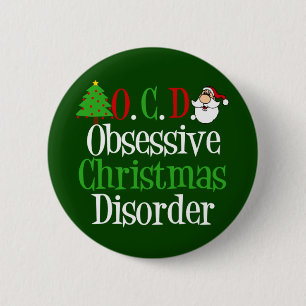 Funny Christmas besessen Button