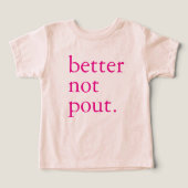 Funny Christmas Better Not Pout Simple Cute  (Design Vorderseite)