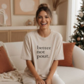 Funny Christmas Better Not Pout Simple Cute Tri-Blend Shirt