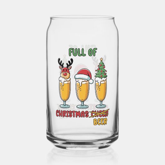 Funny Christmas Biertrinker Party Dosenglas (Rückseite)