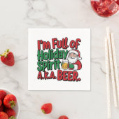 Funny Christmas Biertrinker Party Serviette (Beispiel)