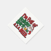Funny Christmas Biertrinker Party Serviette (Ecke)
