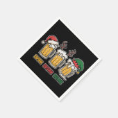 Funny Christmas Biertrinker Party Serviette (Ecke)