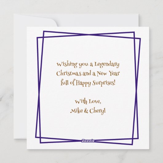 Funny Christmas Bigfoot Feiertagskarte (Rückseite)