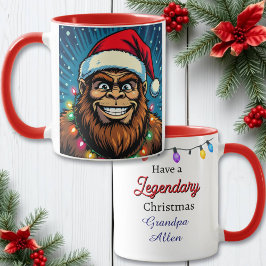 Funny Christmas Bigfoot Personalized Tasse