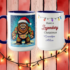 Funny Christmas Bigfoot Personalized Tasse