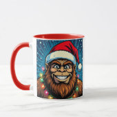 Funny Christmas Bigfoot Personalized Tasse (Links)