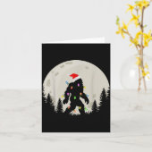 Funny Christmas Bigfoot Santa Hat Moon Sasquatch K Karte (Gelbe Blume)