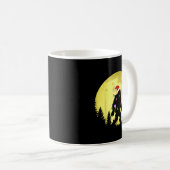 Funny Christmas Bigfoot Santa Hat Moon Sasquatch M Kaffeetasse (VorderseiteRechts)