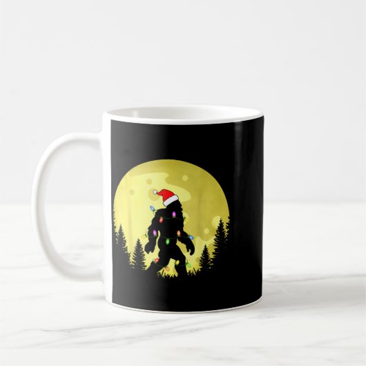 Funny Christmas Bigfoot Santa Hat Moon Sasquatch M Kaffeetasse (Links)