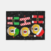 Funny Christmas Billiards Ho Ho Ho Xmas Matching P Fleecedecke (Vorderseite (Horizontal))