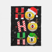 Funny Christmas Billiards Ho Ho Ho Xmas Matching P Fleecedecke (Vorderseite)