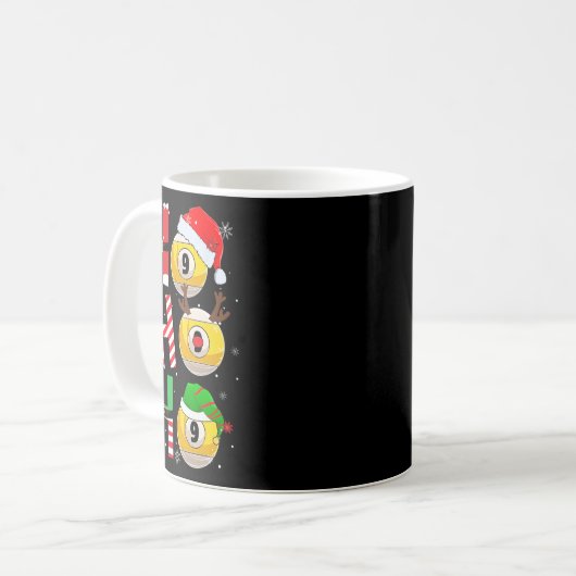Funny Christmas Billiards Ho Ho Ho Xmas Matching P Kaffeetasse (Vorderseite Links)