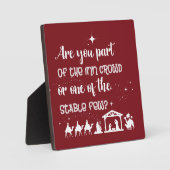 Funny Christmas bist du Teil der Inn Crowd? Fotoplatte (Vorderseite)