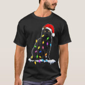 Funny Christmas Black Cat Design T-Shirt (Vorderseite)