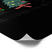 Funny Christmas Black Cat Overstimulated But Festi Poster (Ecke)