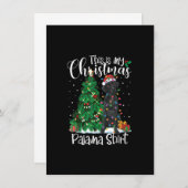 Funny Christmas Black Lab Dog Labrador Pajama Dog Einladung (Vorne/Hinten)