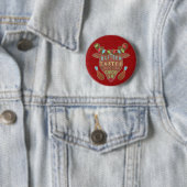 Funny Christmas Blitzen Chicken Reinder Spaß Button (Beispiel)