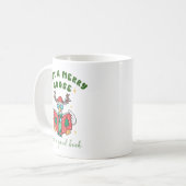 Funny Christmas Book Lover Just a Merry Goose Kaffeetasse (Vorderseite Links)
