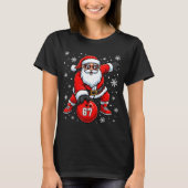 Funny Christmas Bowling Cool Santa Claus 6 7 Meme  T-Shirt (Vorderseite)