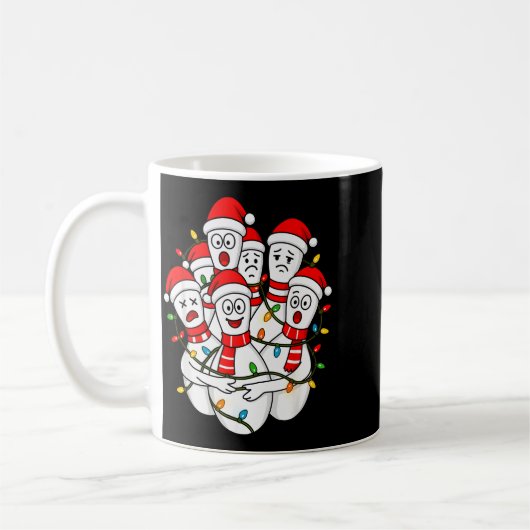 Funny Christmas Bowling Santa Bowling Ns Team Men Kaffeetasse (Links)