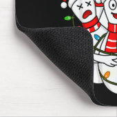 Funny Christmas Bowling Santa Bowling Ns Team Men Mousepad (Ecke)