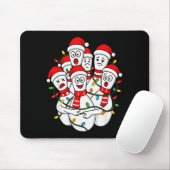 Funny Christmas Bowling Santa Bowling Ns Team Men Mousepad (Mit Mouse)