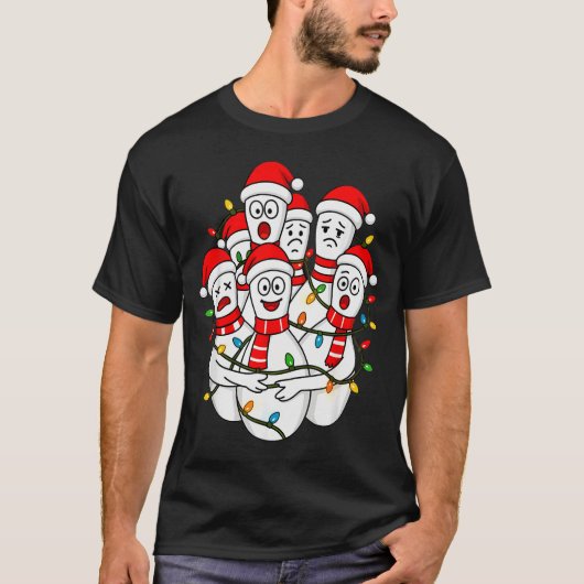 Funny Christmas Bowling Santa Bowling Ns Team Men  T-Shirt (Vorderseite)
