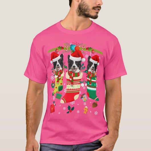 Funny Christmas Boxer Hunde T-Shirt (Vorderseite)