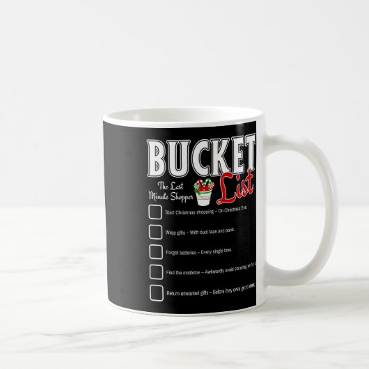 Funny Christmas Bucket List Design Xmas Holiday Hu Kaffeetasse (Rechts)