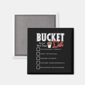 Funny Christmas Bucket List Design Xmas Holiday Hu Magnet (Vorderseite/Rückseite)