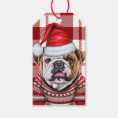 Funny Christmas Bulldog für Hundefreunde Geschenkanhänger (Vorderseite)
